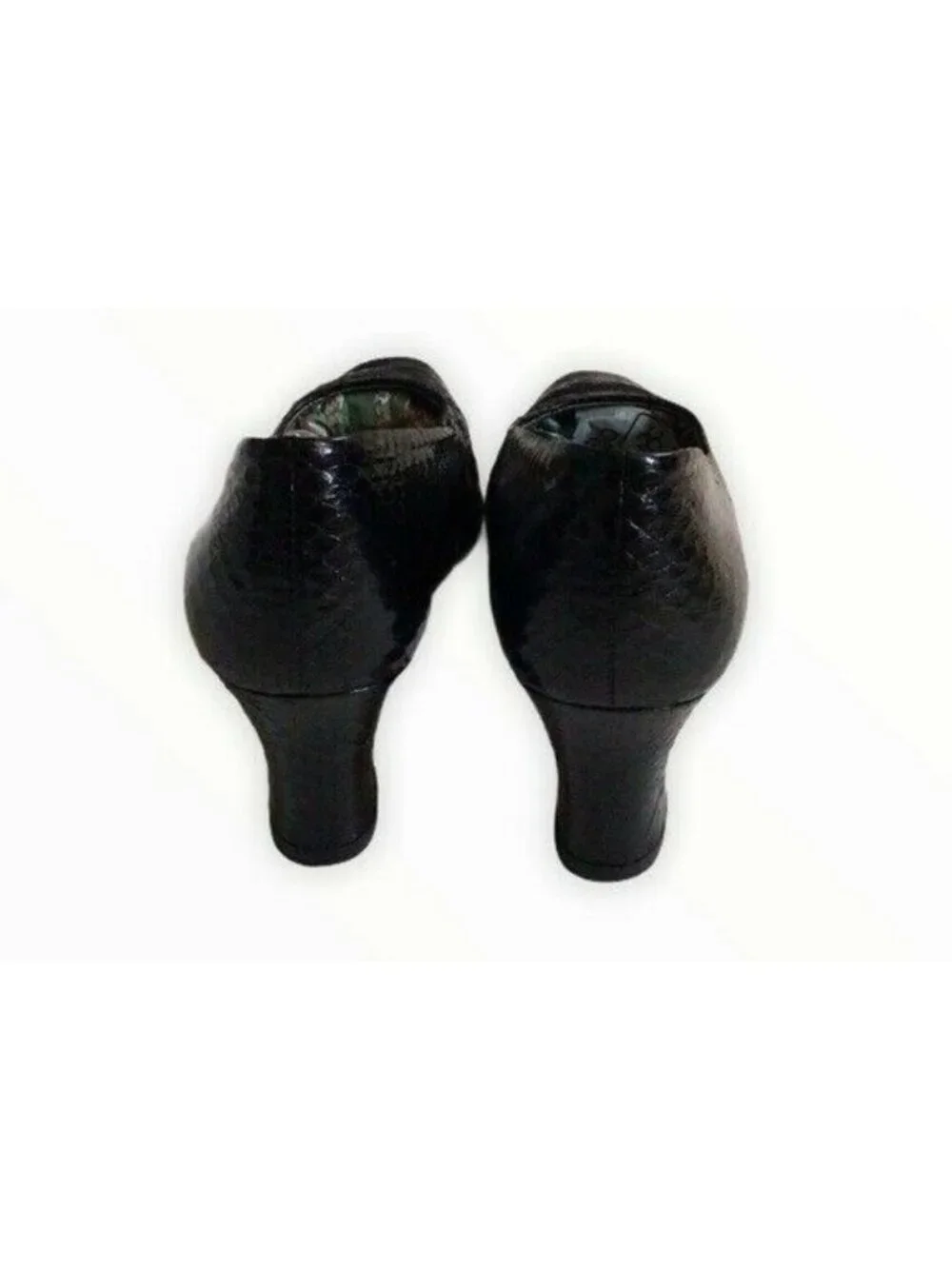 Ros Hommerson Faux Leather Snake Pattern Pump Heel Size 6M